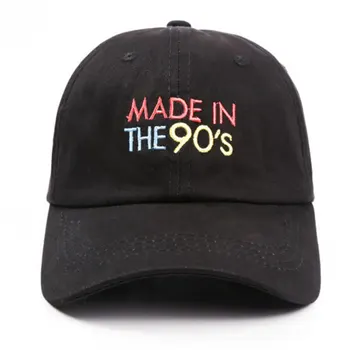 

High Quality Letter MADE IN THE 90'S Cap Cotton Baseball Cap For Men Women Adjustable Hip Hop Dad Hat Dropshipping Snapback