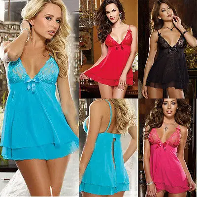  font b Sexy b font Lingerie Nightwear Underwear font b Women b font Sleepwear Babydoll