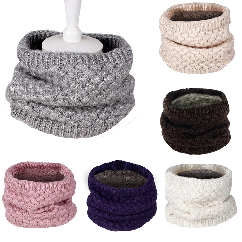

Women Scarf High Quality Solid Line Patchwork Knit Cowl Neck Cotton Scarf Shawl Ring Autumn Winter 2018 luxo Warm 18Oct7