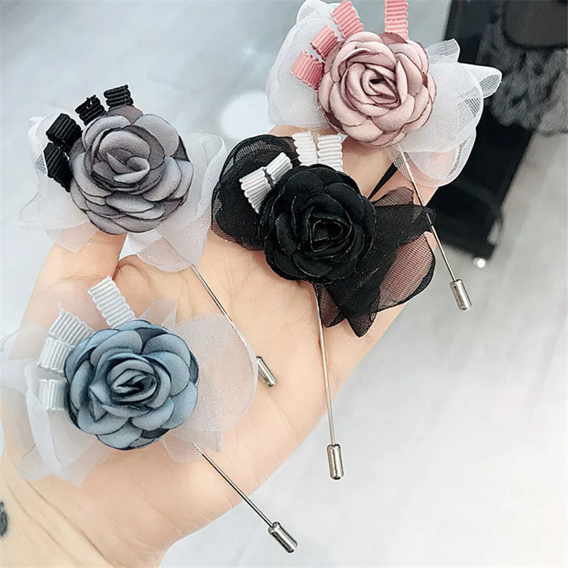 

Korea New Handmade Modern Yarn Flower Bowknot Brooches Pins Badges Fashion Jewelry For Woman Suits Accessories-YHGWBH011F