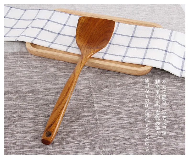 Экологичная портативная деревянная утварь кухонная кулинарная ложка ковш-шпатель для яиц Тернер кухонные инструменты набор посуды с длинной ручкой
