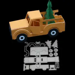 3D PickupTrucks металлический трафарет Рождество Скрапбукинг Craft Cut Die 2018 трафареты углерода высечки тиснение фото карты декор