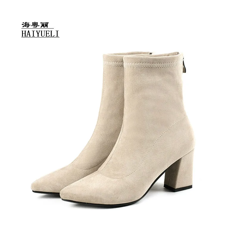 

Autumn Winter Boots Thick Heel High Heels Shoes Ankle Boots Women's Shoes