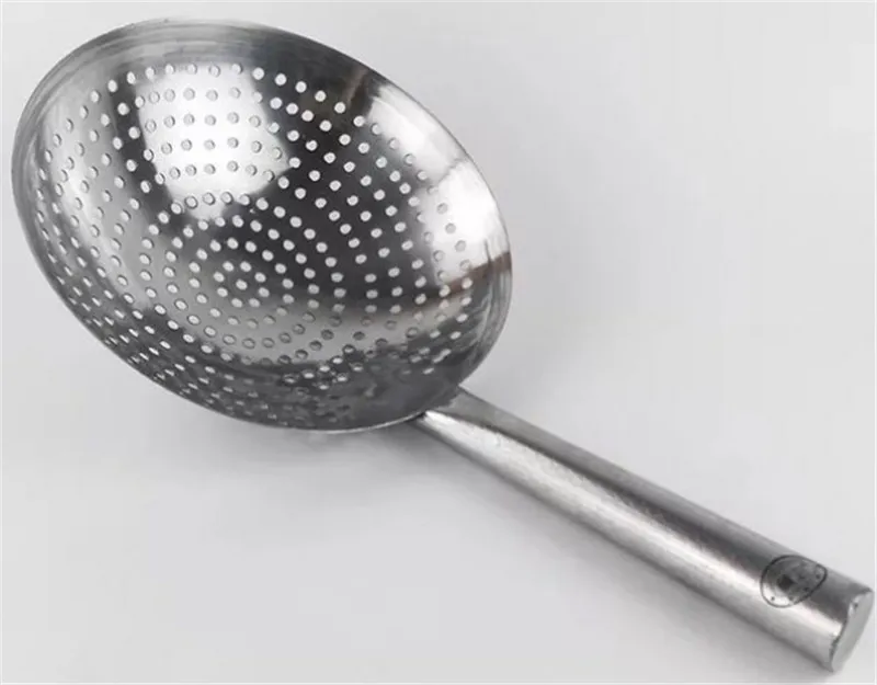 WO_ GT Stainless Steel Filter Flour Sieve Oil Colander Spoon Kitchen Cookware M WO_ GT Stainless Steel Filter Flour Sieve Oil Colander Spoon Kitchen Cookware M