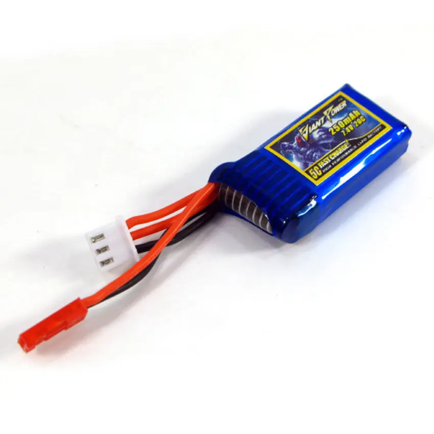 

7.4V 2S 250mAh 20C High Rate LiPo battery with short wire ultralight weight 5C Fast charge 2S250B2