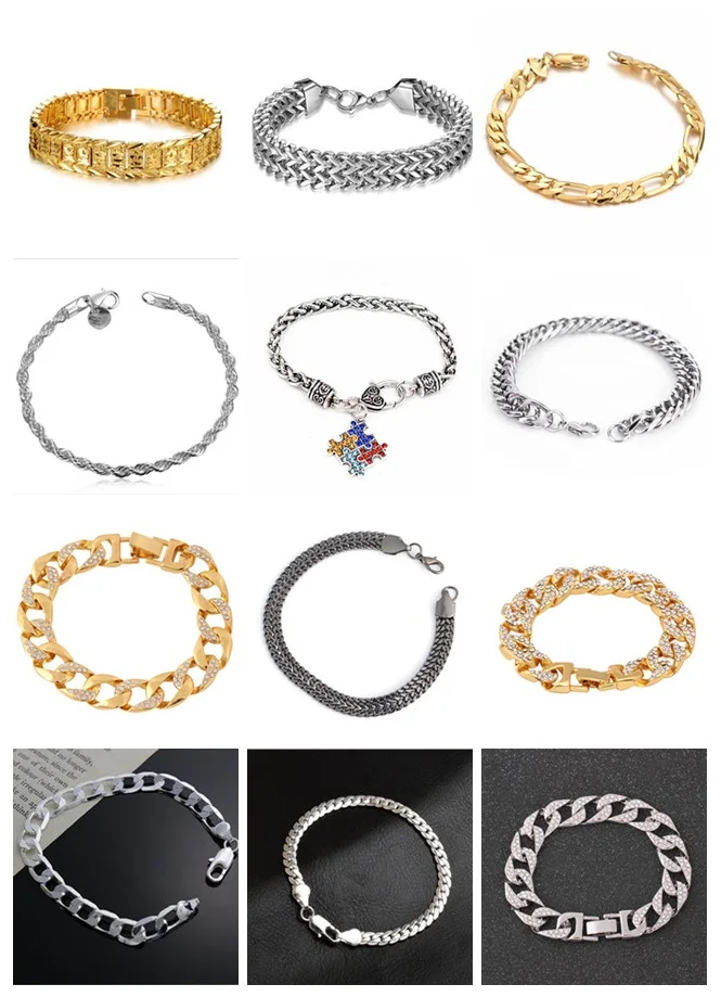 Snake Flat Male Chain Bracelet Silver/Gold Color Fashion Jewelry Men Women Hiphop Bracelet