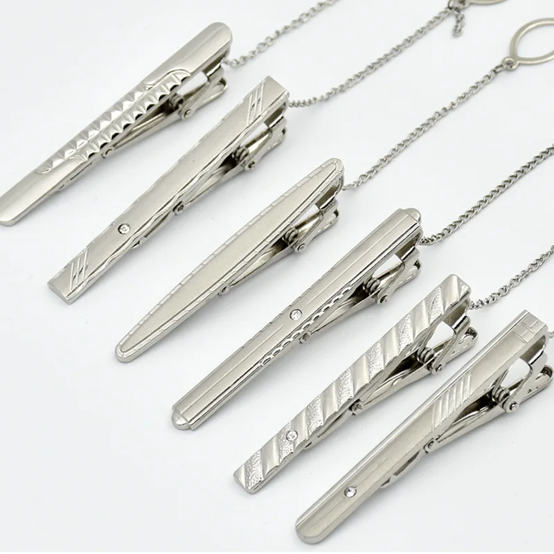 Personalized Custom Silver Tie Clip For Men's Gifts Customized Engraved