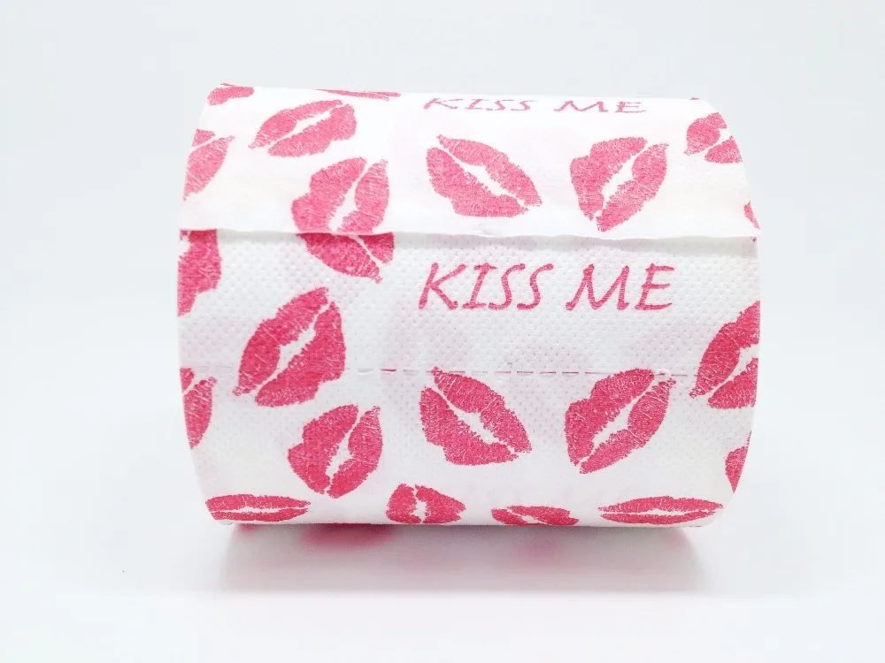 3Pieces Valentine Kisses Tissue Paper Funny Kiss My Ass Toilet Paper