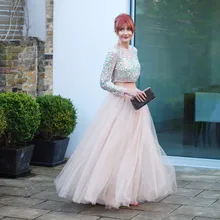 Серо-розовая Тюлевая юбка длиной до пола для милых женщин, официальное праздничное платье-пачка, юбки- высококачественные Макси-юбки на заказ