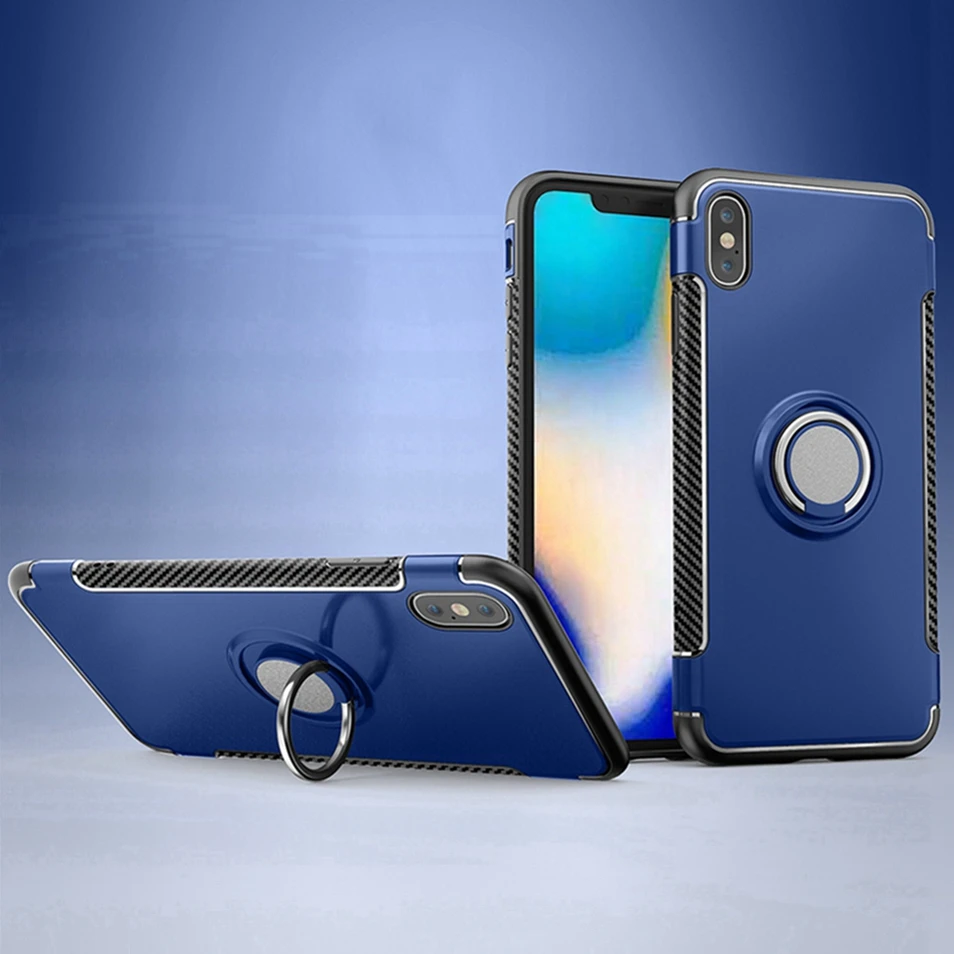 Magnetic Car Holder Phone Case for iPhone 8 plus Cover Finger Ring Stand Coque for iPhone XR XS Max X 6 7 plus Full Protect Case (17)