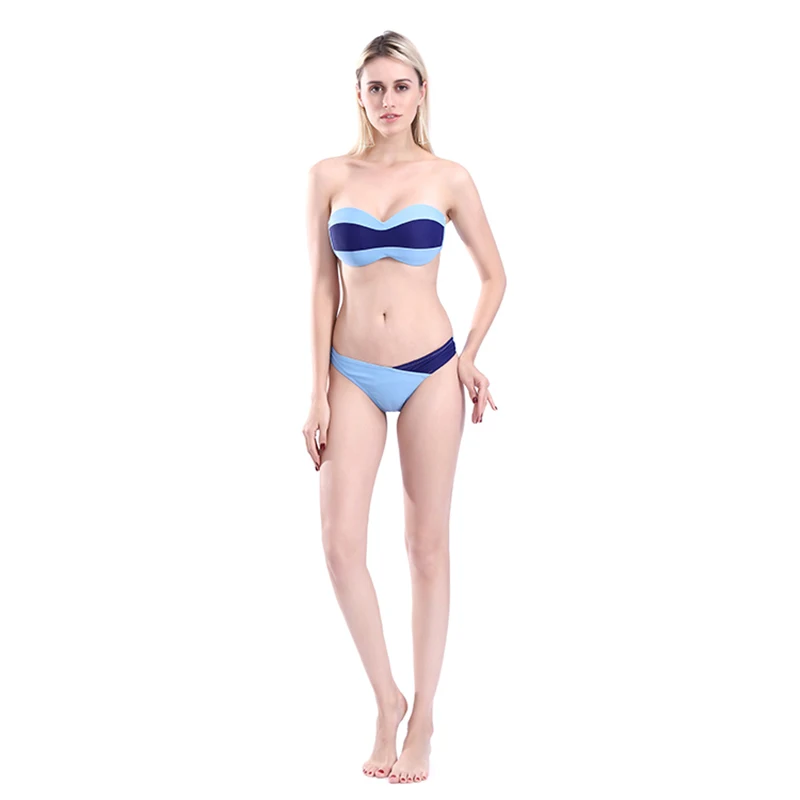  Off Shoulder Underwire Bra Bikini Set Push up Swimsuit Women Two Piece Suit Bath Brazillian String 