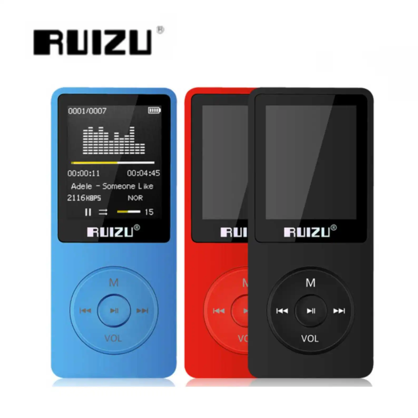 Ruidu X02 MP3 плеер портативный Mp3 может играть 80 часов с fm-радио электронной книги, часы, диктофон Спортивный MP3 лучший подарок для детей