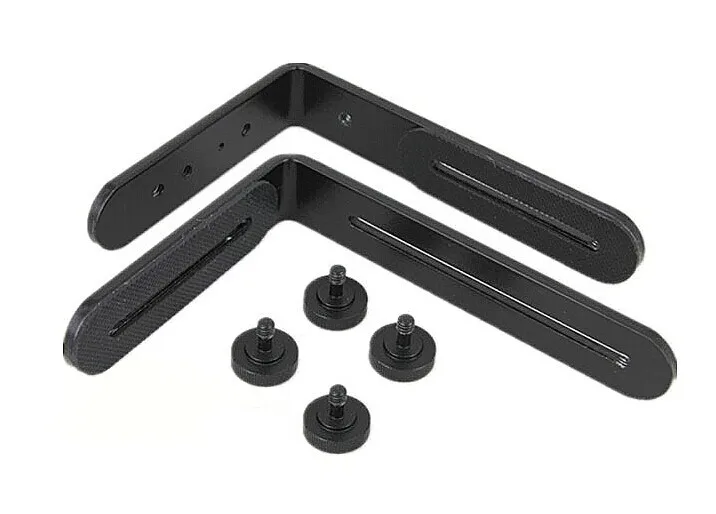  Photo Studio Accessories Universal Adjustable Dual-L Flash Bracket Stand Support Holder for DSLR Ca