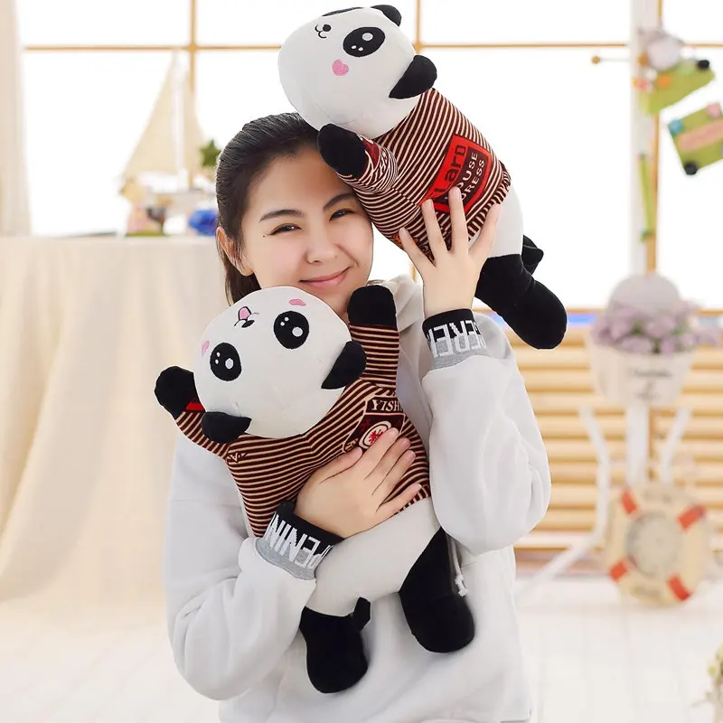 1pc 30cm Kawaii Down Cotton Panda Plush Pillow Toys Soft Panda Pillow