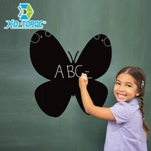 Горячая Новая Съемная школьная доска наклейка s черная бабочка детская спальня доска наклейка Lousa