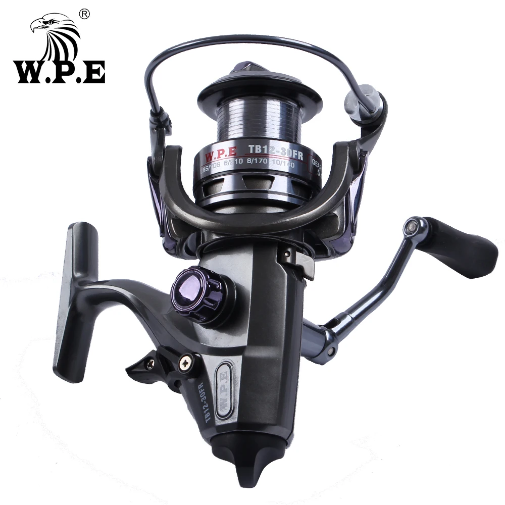 W.P.E TB-12 30FR/40FR/50FR/60FR الغزل بكرة 9 + 1 BBs الأمامية والخلفية نظام السحب المياه العذبة الكارب الصيد بكرة الصيد معالجة