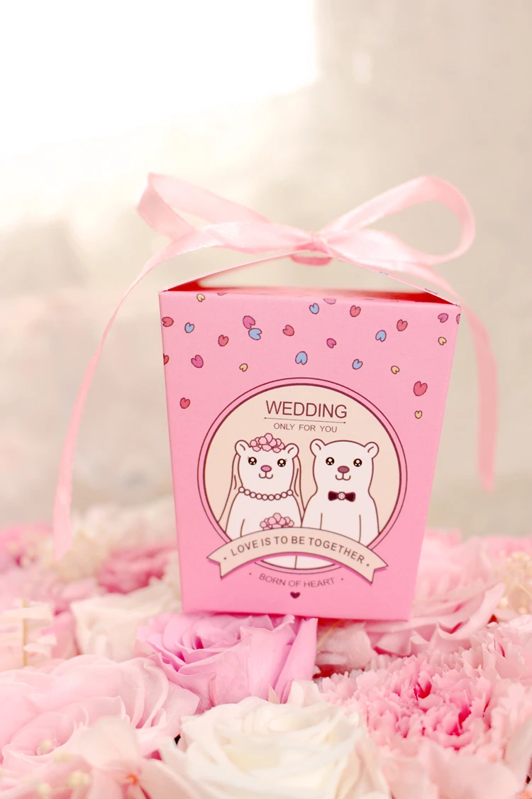 20 Pcs Lot Kreatif Manis Cinta Hati Warna Pink Pasangan Kartun Hewan