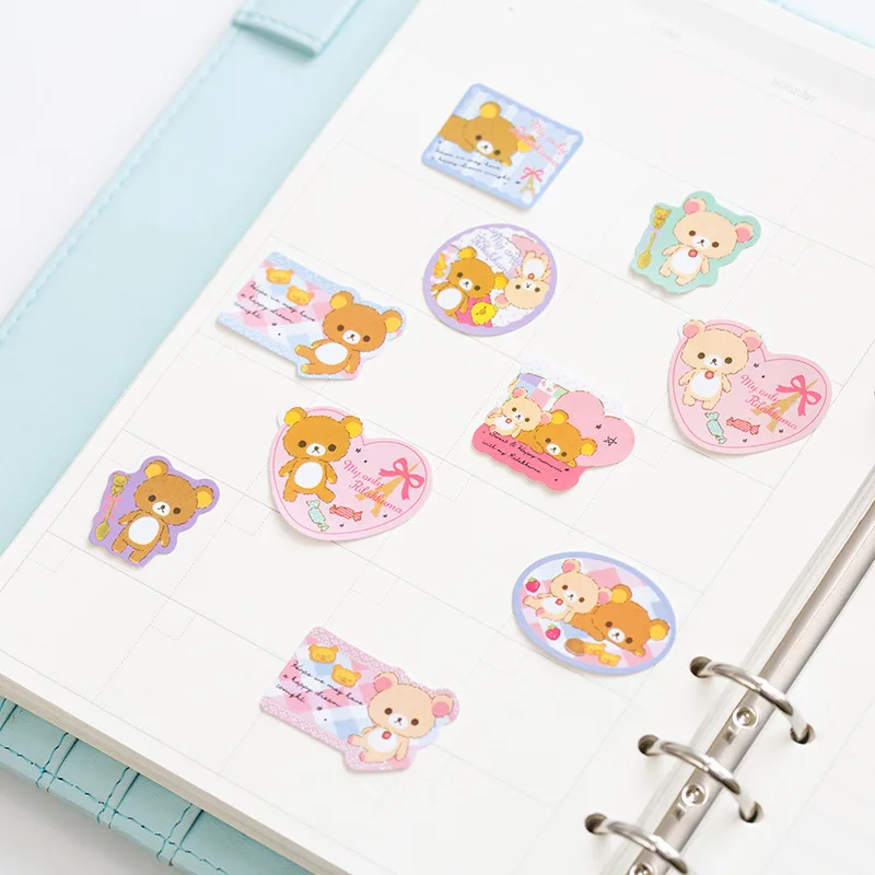 60 шт./упак. Kawaii Rilakkuma наклейки Мини альбом для стикеров бумага дневника сделай сам