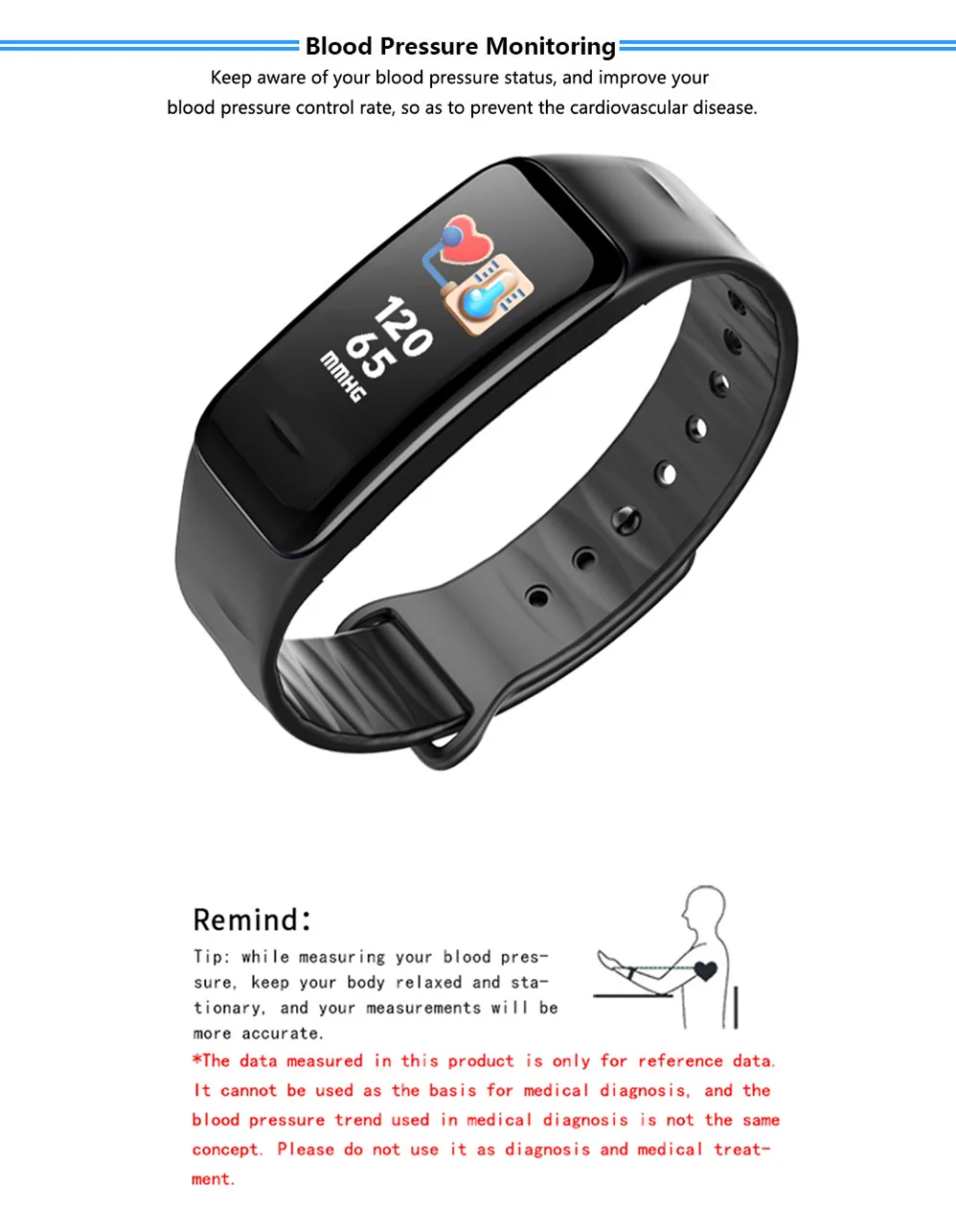 C66 fitness track smart bracelet 017