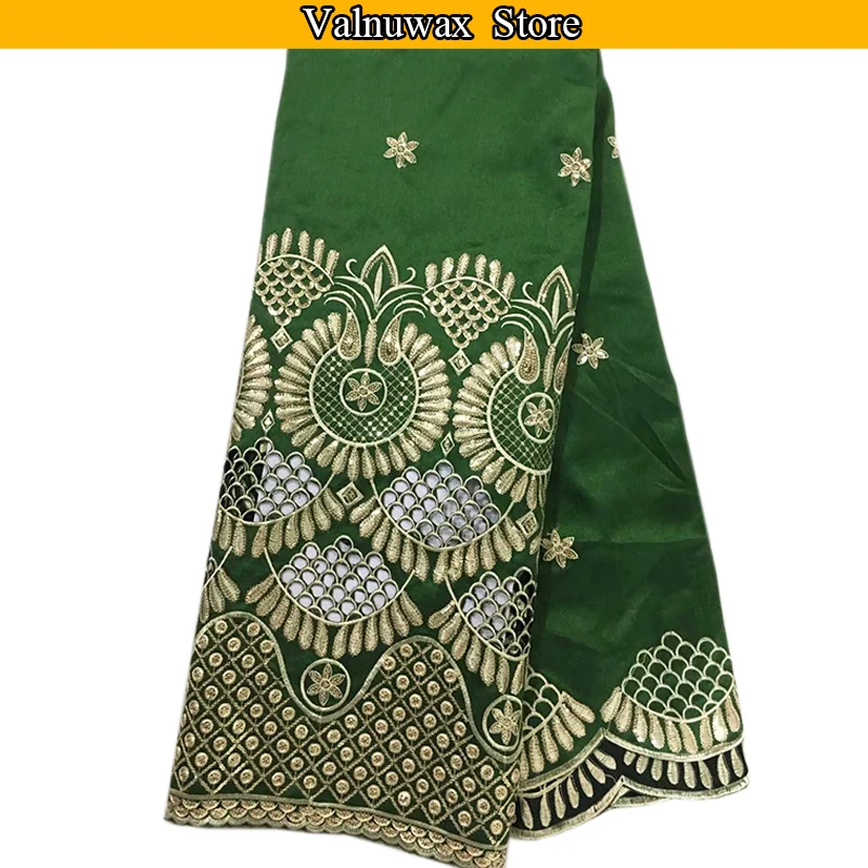 

2018 African George Lace Fabric With Sequin Lace Nigerian George Wrapper High Quality Green George Fabric For Dress 5yd /lot LY