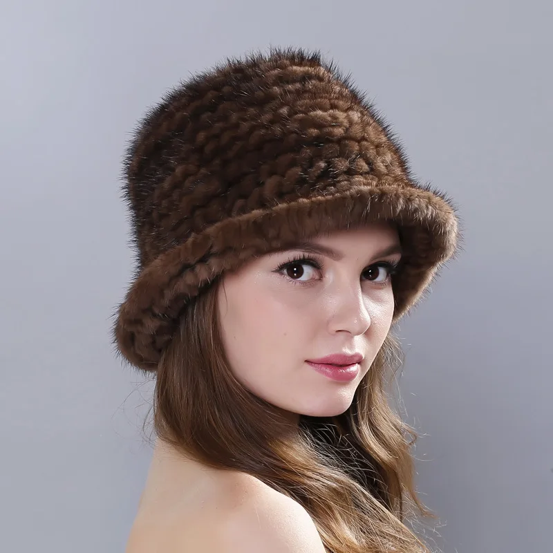 FUR123 Европейская и американская Новая модная теплая норковая меховая шапка для