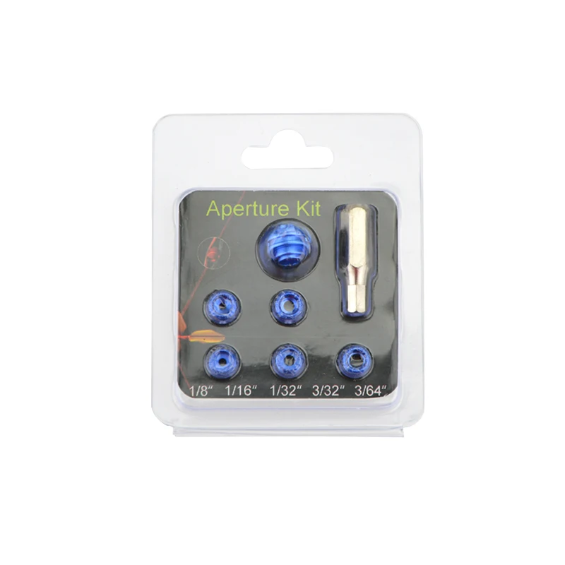  1Set Archery Compound Bow Peep Sight 45/37 Degree With 5pcs Inner Core Clarifier Lens Aperture Kit 
