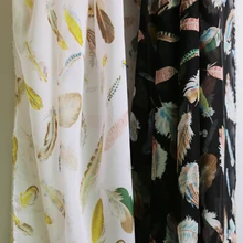 Перо шифон марля платье Юбка шифоновая ткань белый черный