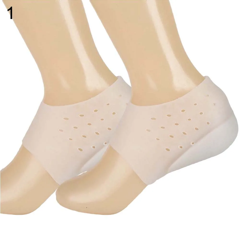 2 шт = 1 пара силиконовый невидимый каблук для увеличения роста колодки носки вкладыши стельки Защита ног для женщин и мужчин Обувь Уход за ногами