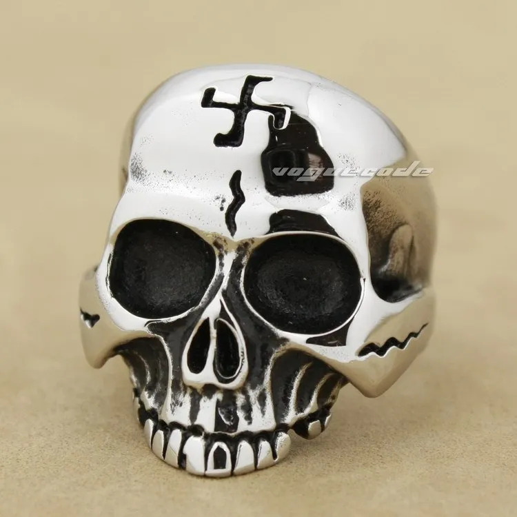 

Rock & Punk 316L Stainless Steel Skull Mens Biker Ring 7G001