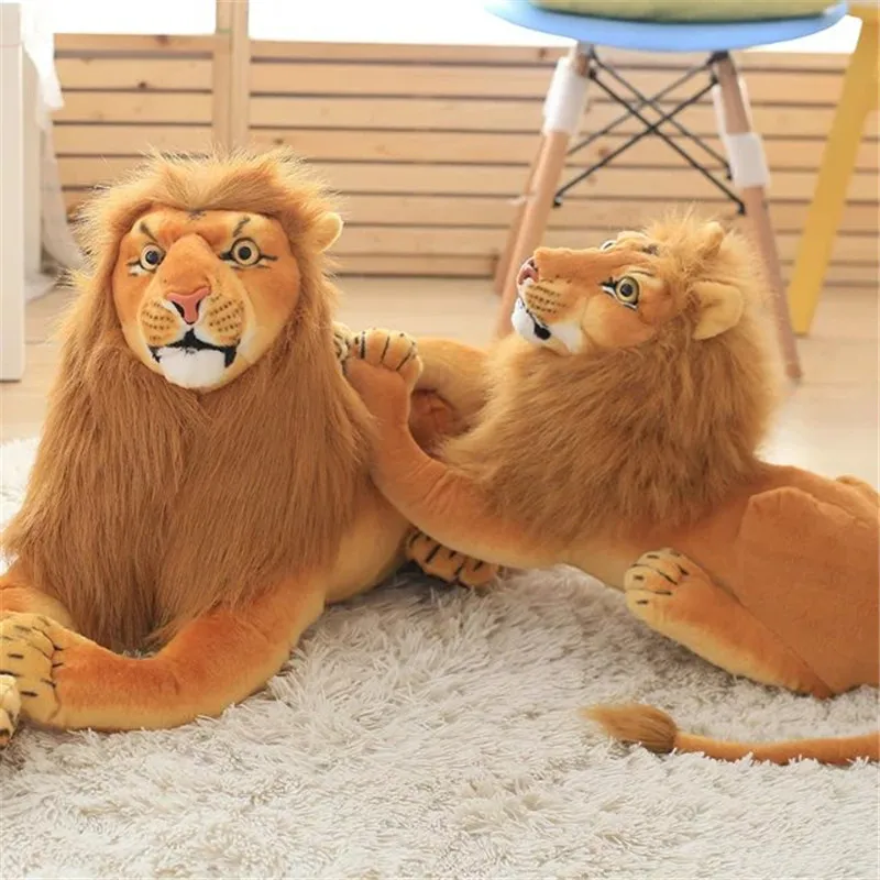 45cm/55cm/70cm simulation lion plush toy, lion king stuffed doll pillow toy