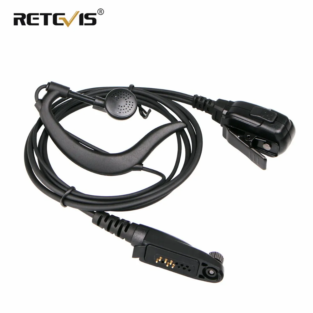 G-Shape Ear Hook Microphone Earpiece Walkie Talkie Headset for Retevis Ailunce HD1/RT648/RT48/RT87/RT83/RT29/RT647/RT47 J9131A afbeelding