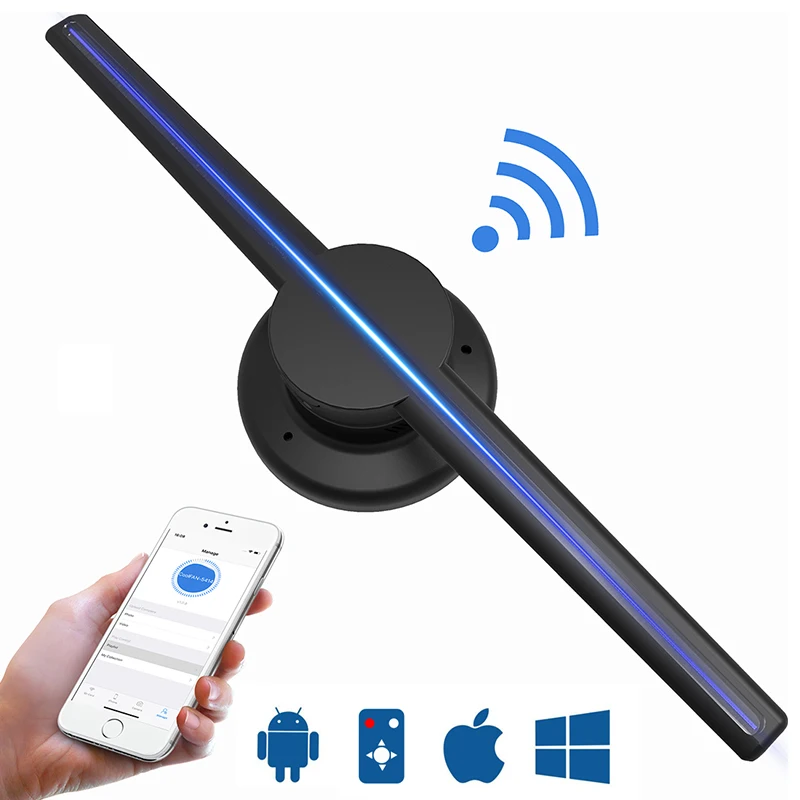 Голографический проектор GLITE обновленный 42 см/16 54 дюйма Wi Fi 3D голографический