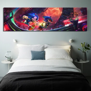 

Prints Wall Art Canvas Paintings Poster 1 Pcs Super Sonic Video Games The Hedgehog Modular Pictures Modern Home Bedroom Decor