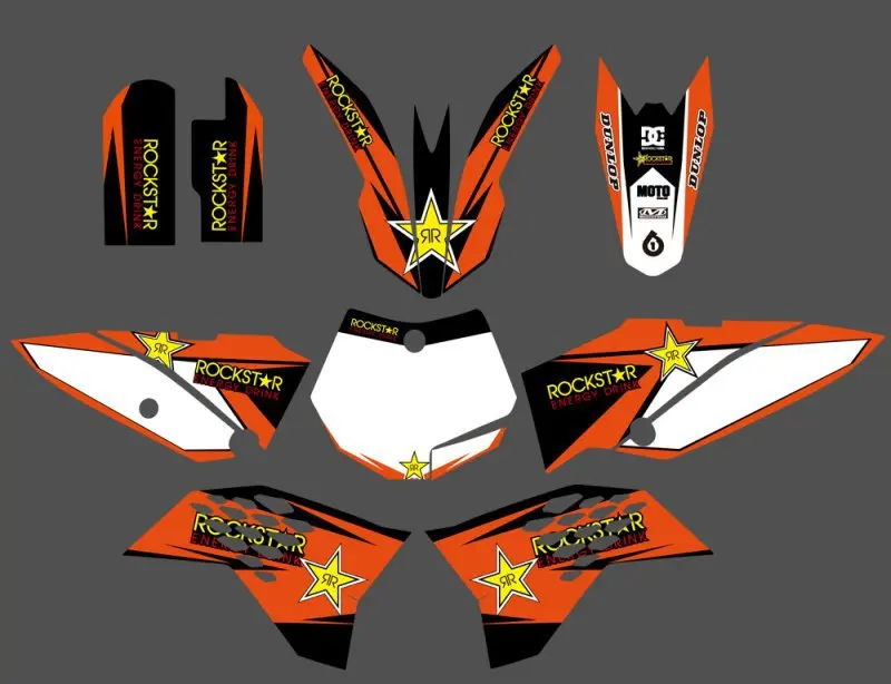 

TEAM GRAPHICS & BACKGROUNDS DECALS STICKERS Kits for KTM SX65 SX 65 2009-2015 Motorctcycle Graphic Decal Sticker