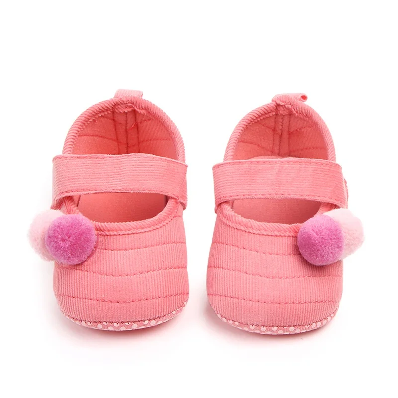 Мягкая Плюшевая обувь принцессы для маленьких девочек 0-18 месяцев Милая обувь детская обувь для новорожденных девочек - Цвет: as see