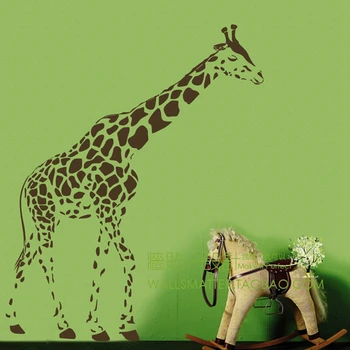 

Creative giraffe mural wall stickers glass stickers living room bedroom sofa backdrop giraffe stickers free shipping