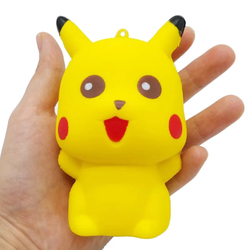 Jumbo Pikachu мягкий милый мультфильм кукла телефон ремни Squeeze игрушки медленно поднимающийся хлеб ароматизированный стресс облегчение удовольствие для ребенка подарок игрушка