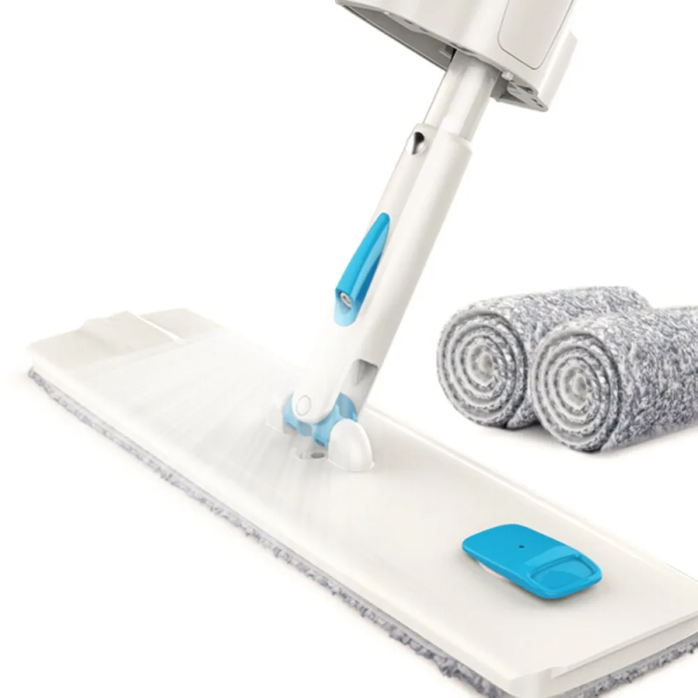 

Floor Cleaning Tools Mop Microfibre Flat Mop Pivoting Self-Wringing No Need Hand Washing Wet and Dry Floor Mop with 2 Mop Pads