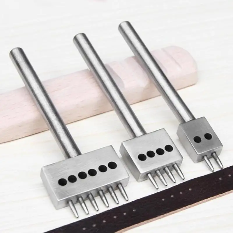 6mm Hole Space Punch DIY Stitched Porous Circular Cut Row Leather Punching Tool 6mm Hole Space Punch DIY Stitched Porous Circular Cut Row Leather Punching Tool