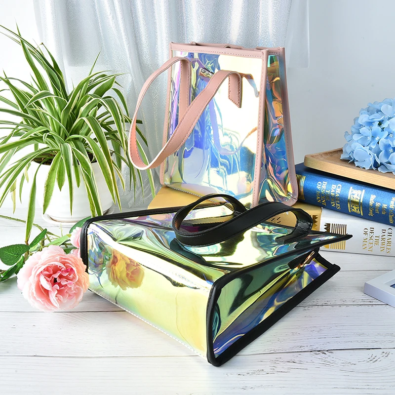 1PCS Teenage Girl Crossbody Shoulder Bag Holographic bag For Women Girl Sweet Hologram Shine Leather Laser Bag