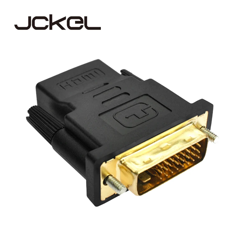 JCKEL HDMI الإناث إلى DVI D 24 + 1 دبوس الذكور محول تحويل HDMI2DVI كابل التبديل للكمبيوتر PS3 العارض التلفزيون مربع HDTV LCD TV
