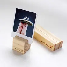 Деревянный держатель для карточек держатель для заметок зажим для свадебного имени держатель для карт-5 штук-цвет дерева-SCLL