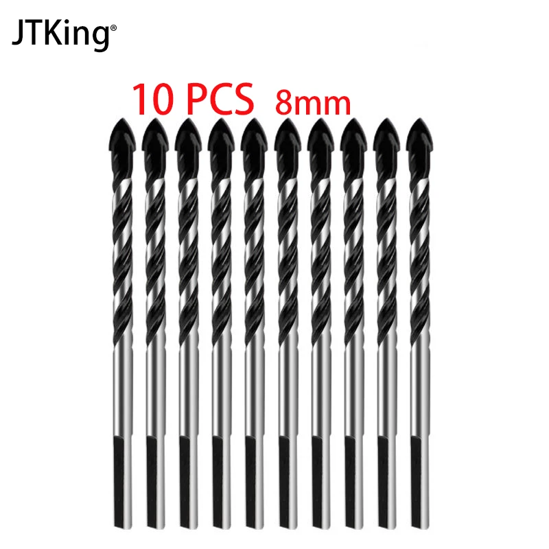 

JTKing10 8mm Power Tools Diamond Alloy Triangle Drill Tile Ceramic Concrete Punch Drill DIY Wall Drilling Set Tool