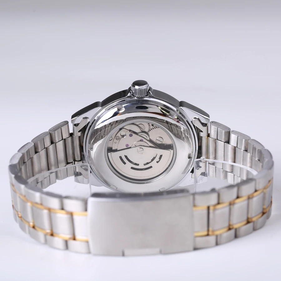 mãos relógios masculinos luxo pulseira couro aço