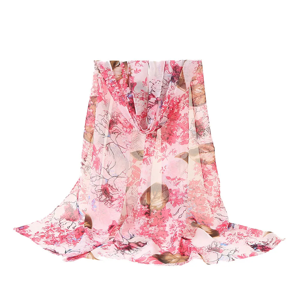 KANCOOLD шарф женский шарф, женский, хиджаб пончо шарфы для женщин Печать Длинный мягкий шарф-шаль вуаль PSEPT6 - Цвет: C