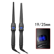 19 мм-32 мм ЖК-электрические щипцы для завивки волос керамические конические конусные щипцы для завивки волос палочка Ролик DIY волнистые Инструменты для укладки волос