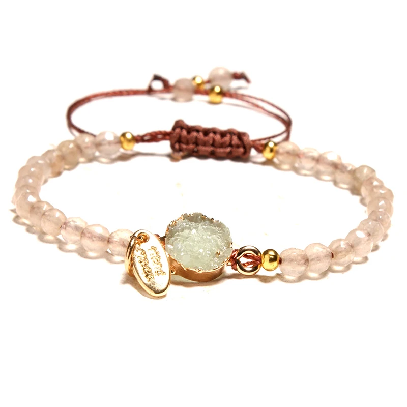 

New Fashion Bohemian Crystal Bracelet Femme Girls Handmade Braided Charm Braslet Friendship Bracelets Pulseira Girlfriend Gift