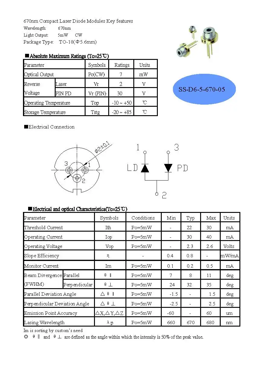 670nm5mw TO-18 PD_Page_1