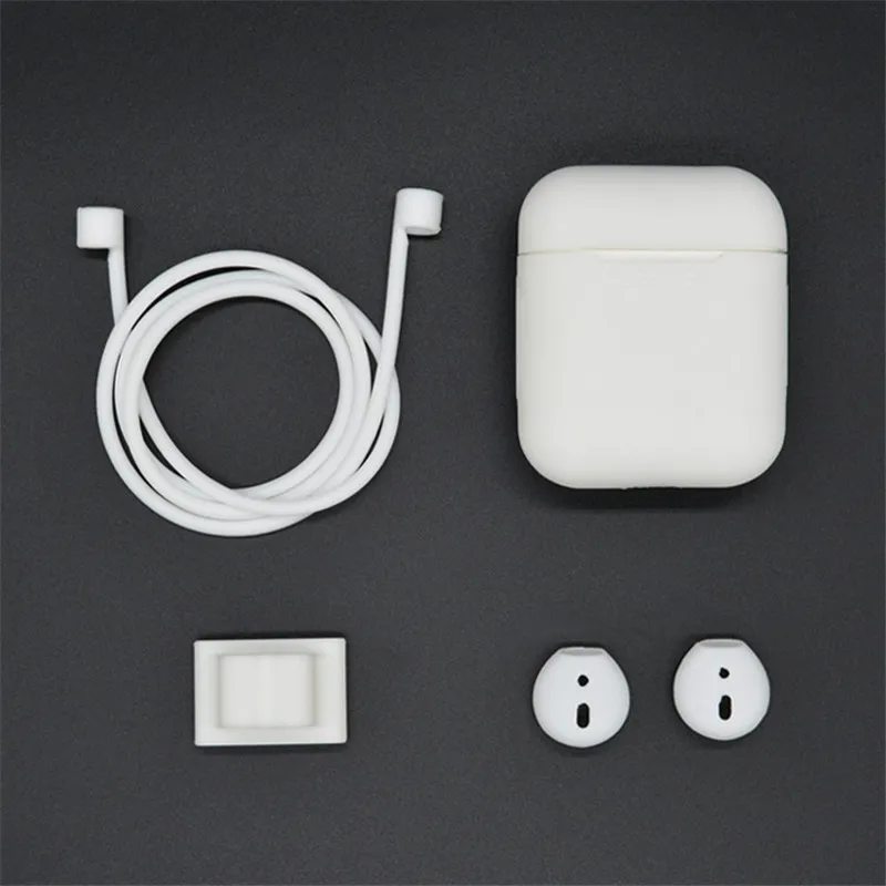 For Apple Earphone Accessories Kits 1* Silicone Case 2* Earphone