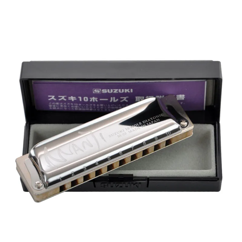 Diatônico para Gaita Profissional para Harmônica Ajuste de País Chave de c - e Suzuki Manji Orifícios Azul Harp f e 10 - - Image 3